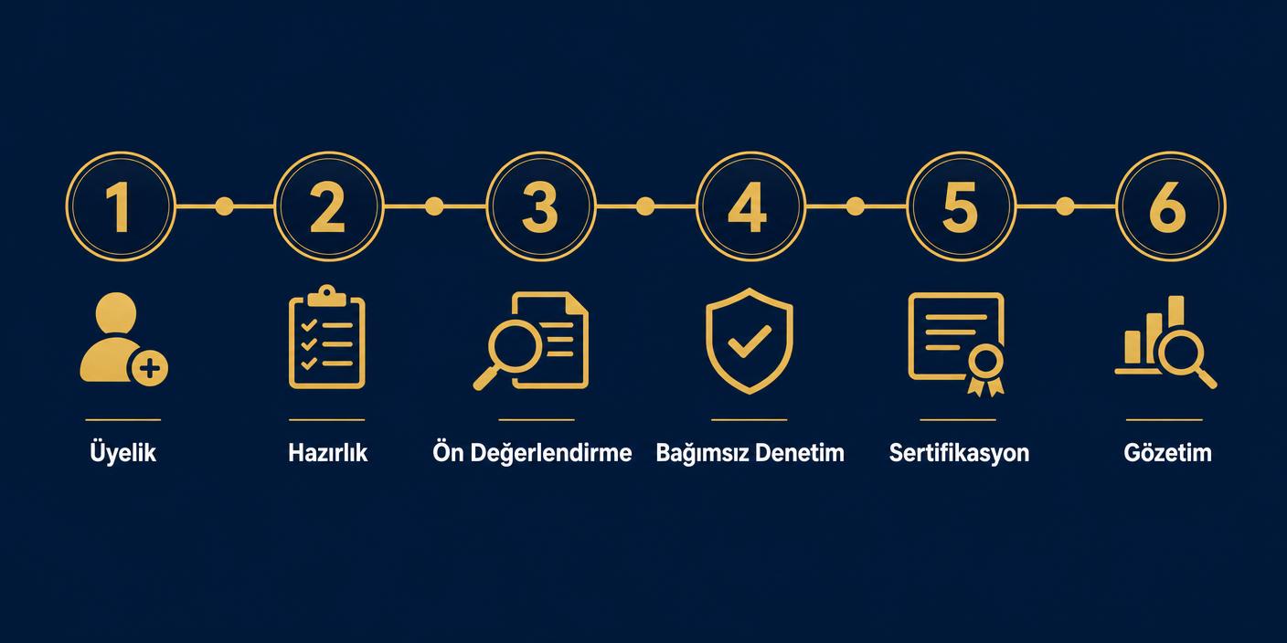 RJC sertifikasyon sürecinin altı adımı